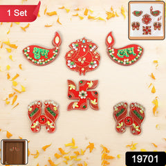 Set of Shubh Labh Door Hangings in vibrant colors