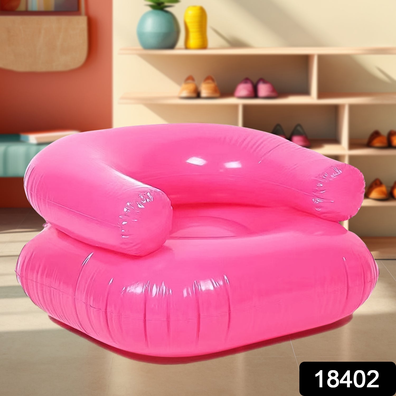 PuffSeat Junior inflatable kids chair blue