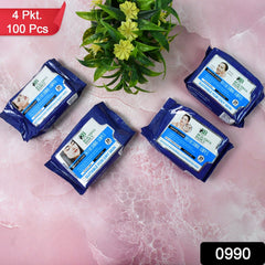Makeup wipes in 4 packs