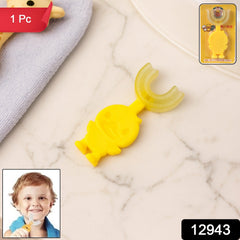 U-shape baby toothbrush with silicone bristles