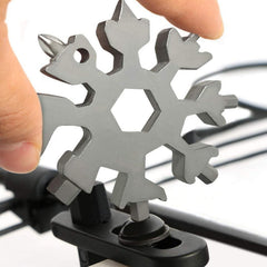 18-in-1 Snowflake Multi-Tool stainless steel compact design