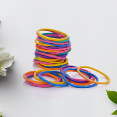 Multicolor elastic rubber bands in different sizes