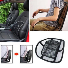 Ergonomic ventilated back rest with lumbar support