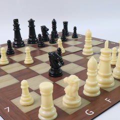 Fun Family Game Playing Chess & Checkers