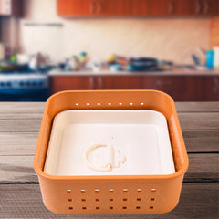 Square Shape Paneer Maker with lid in kitchen setup