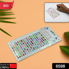 Colorful shining crystal stickers for art and jewelry