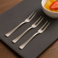 Mini Dessert & Fruit Fork Set with sleek handles