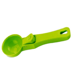 Green plastic ice cream scoop, single piece