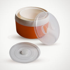 Yogurt maker with removable plastic container inside
