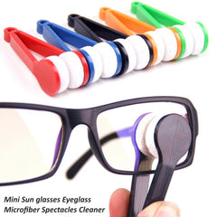 Compact microfiber cleaner for eyeglasses & sunglasses.