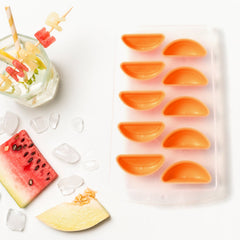 Close-up of fruit shaped ice cubes