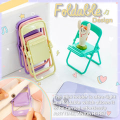 Adjustable chair-style mobile phone stand at office
