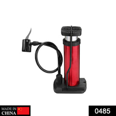 Foldable high pressure foot pump with thumb lock valve