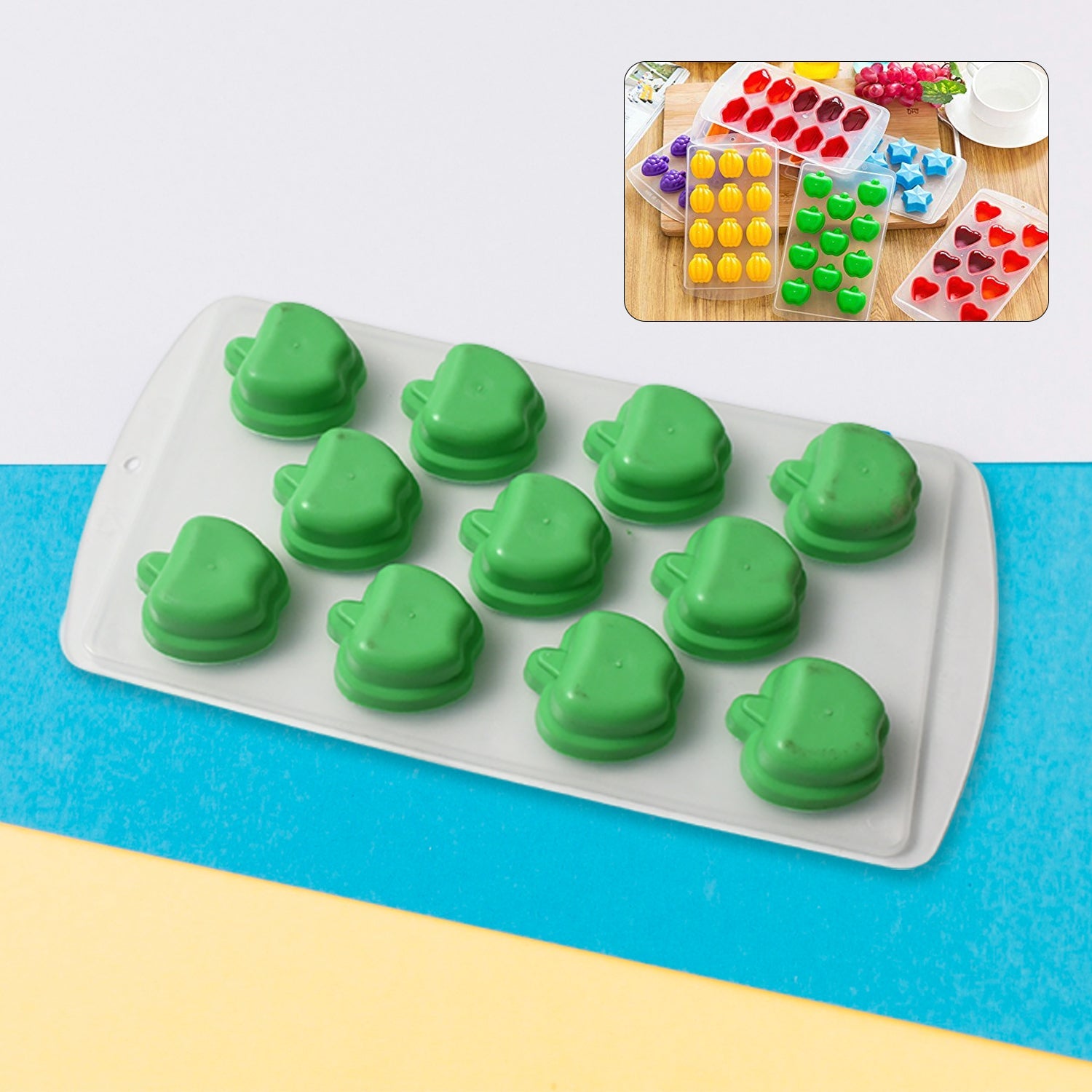 Creative silicone multi fruit shape ice cube tray