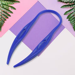 Plastic Tongue Cleaner with handle front view
