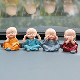 4-Piece Baby Buddha Statue Set