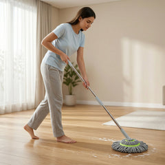 Mop suitable for wet and dry floor cleaning