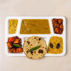 Food-grade Plastic Rectangular Plate with Compartments