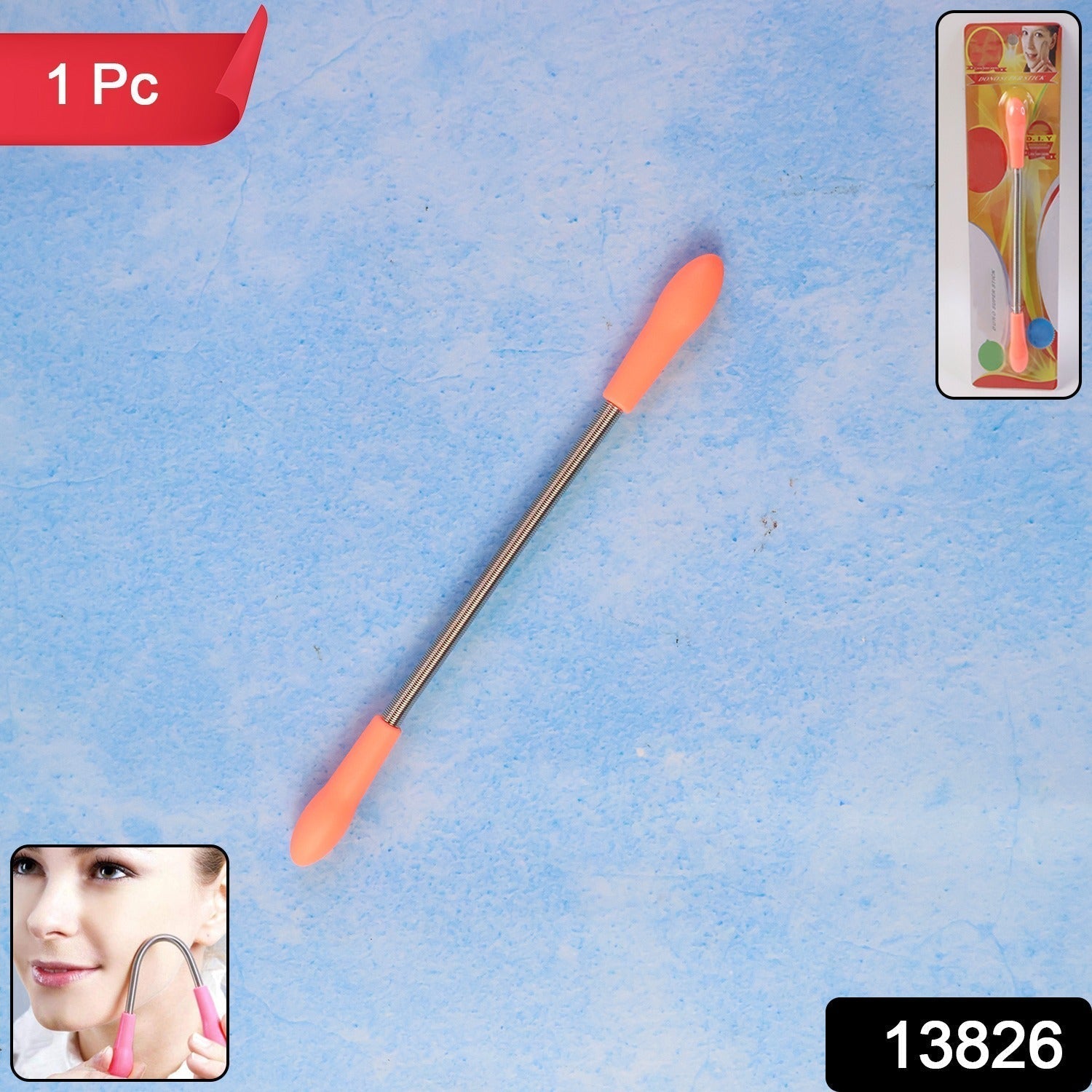 Facial Hair Remover Spring Tool with packaging
