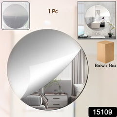 Plastic mirror wall sticker on clean smooth surface