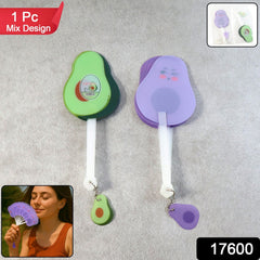 Foldable pocket fan with keychain attached