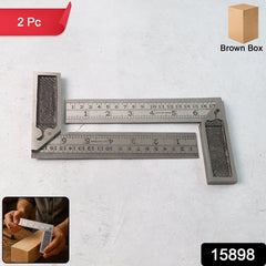 Metal Try Square Ruler Set with Protective Box