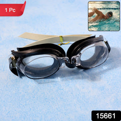 Adjustable strap swim goggles