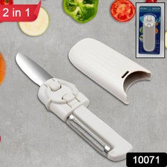Compact 2-in-1 Knife and Peeler for fruits and vegetables