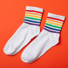 Mixed design men's sports socks