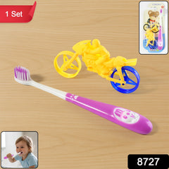Cute panda-themed toothbrush for children