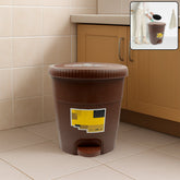 Mini plastic pedal dustbin, front view