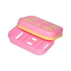 Star-shaped soap case holder with waterproof flip cover.