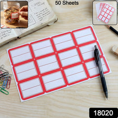 Adhesive label sheets for organizing files and storage