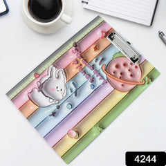 Wooden clipboard pad lying flat showing thickness and smooth surface