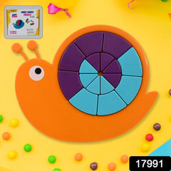 Close-up of snail puzzle pieces
