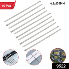 Close-up of Stainless Steel Cable Ties securing cables