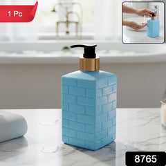 Refillable plastic dispenser pump bottle