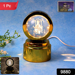 Bajrang Bali Crystal Sphere Decorative Lamp