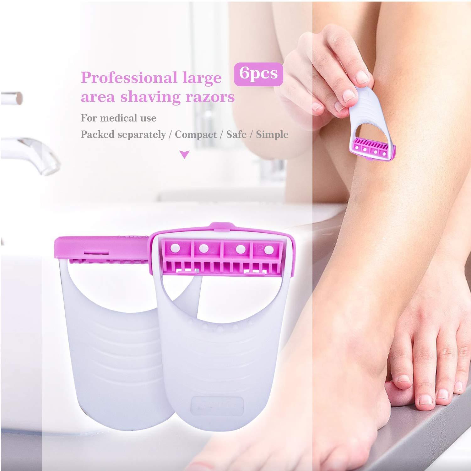 VelvaBloom disposable body razors pack of 6 with sterile individual packaging