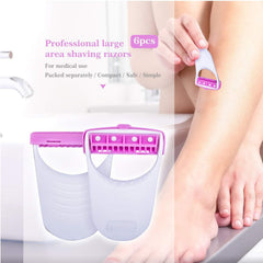 VelvaBloom disposable body razors pack of 6 with sterile individual packaging