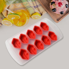 Multi shape silicone ice cube tray in kitchen