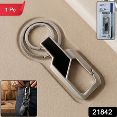 Heavy Duty Stainless Steel Key Holder with Dual Ring Carabiner Clip 1 Pc