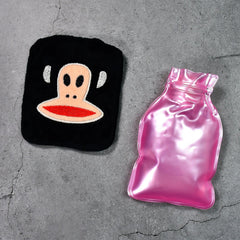 Mini hot water bag used on neck for pain relief