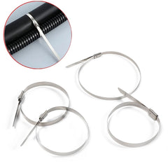 Durable stainless steel zip ties for industrial use