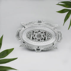 Fancy Candy & Dry Fruit Serving Plate on a white background