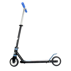 Kids scooter glowing LED wheels in motion