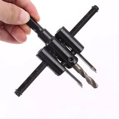 Circle hole saw drill bit cutter showing hex key and center drill bit