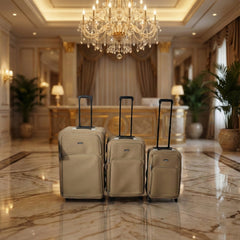 Opened trolley luggage showing spacious compartments