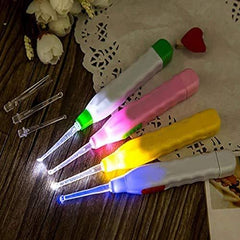 Plastic body handheld LED Flashlight Earpick for ear hygiene
