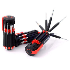 Multi-function screwdriver set with built-in torch light